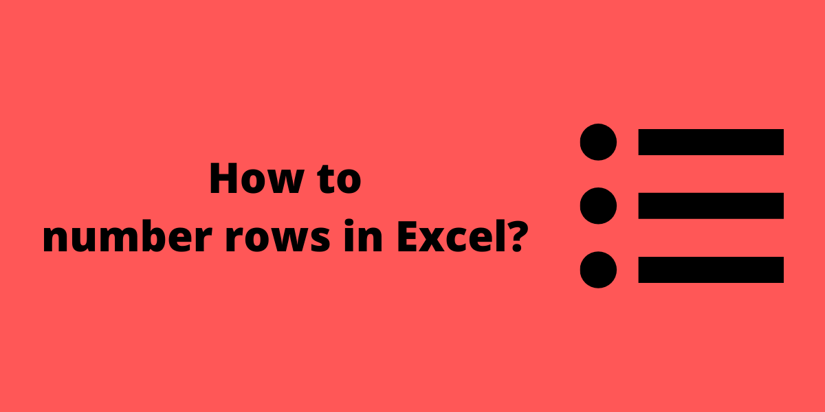 How To Number Rows In Excel QuickExcel