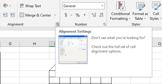 Alignment Settings