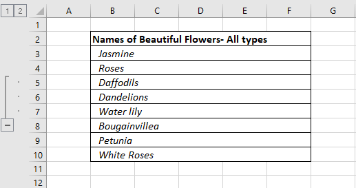 Grouped Rows