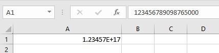 stop Excel from rounding numbers