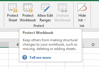 Protect Workbook Button