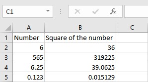 square by multiplication 1