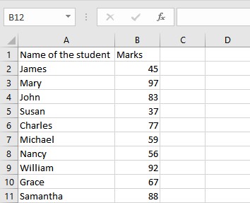 calculate mean in Excel