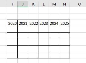 A simple table with headings