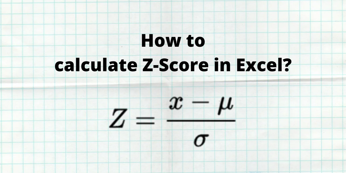 How to calculate Z score in