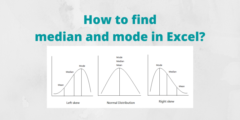 How To Find Median And Mode In Excel