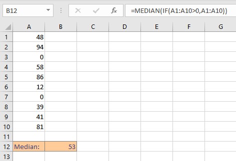 MEDIAN IF calculation