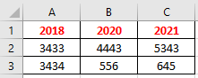 Table with 3 Columns