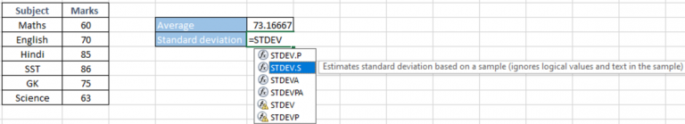 How To Calculate Standard Deviation In Excel Quickexcel 7917