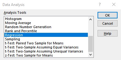 data analysis dialog