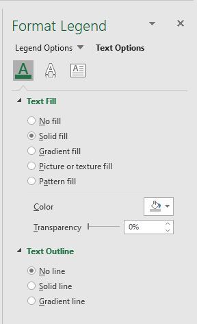 Text Fill & Outline Options