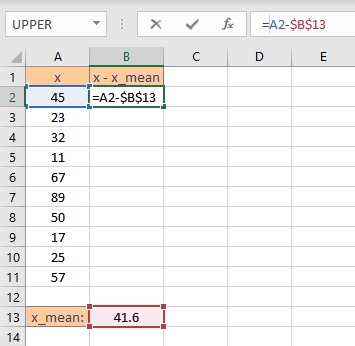 how does excel calculate standard error