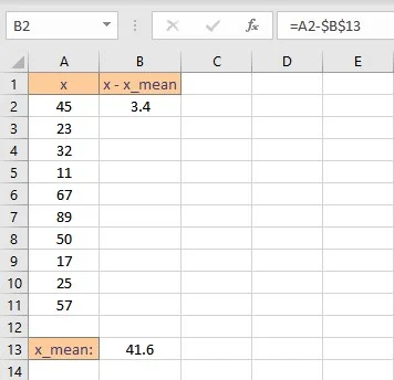 How to Calculate Variance in Excel? 9 first difference result