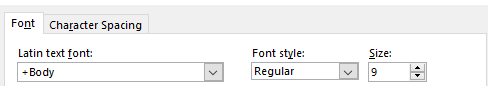 Font Style Options