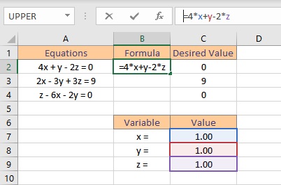 How To Solve Simultaneous Linear Equations In Excel Quickexcel