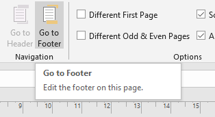 Go to Footer Button