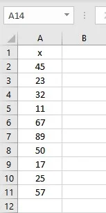 How to Calculate Variance in Excel? 5 list of numbers