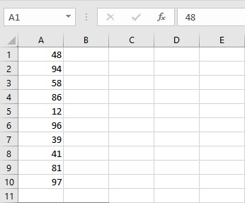 numbers for median calculation