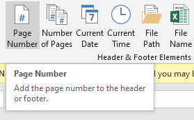 Page Number Button