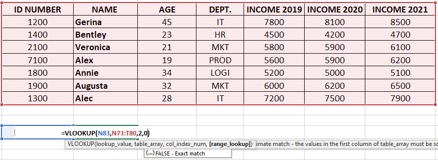 Range Lookup