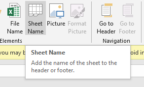 Sheet Name Button