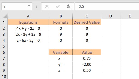 solution by solver