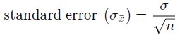 standard error alternate formula