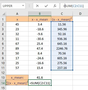 How to Calculate Variance in Excel? 14 sum of squares formula