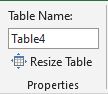 Table Name