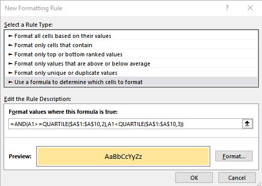 third quratile formula 1