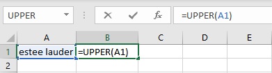 upper case formula