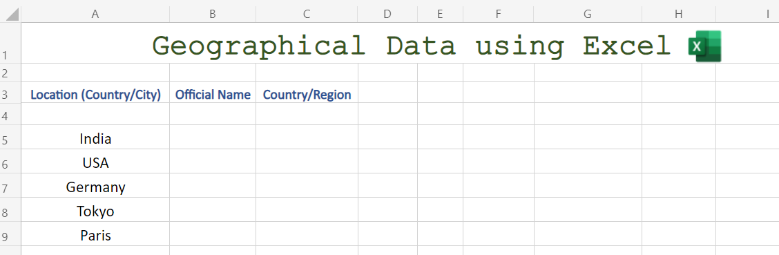 How to Pull Geographical Data (County/City) in Excel? - QuickExcel