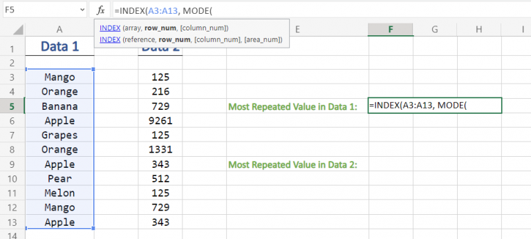 find-the-most-repeated-text-or-number-in-excel-quickexcel