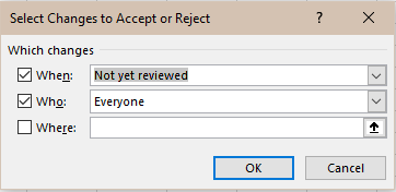 accept reject setting