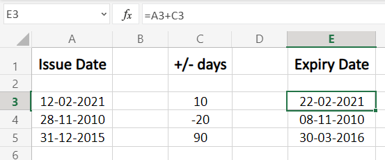 Calculate 7 Days From A Date In Excel