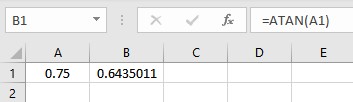 atan result