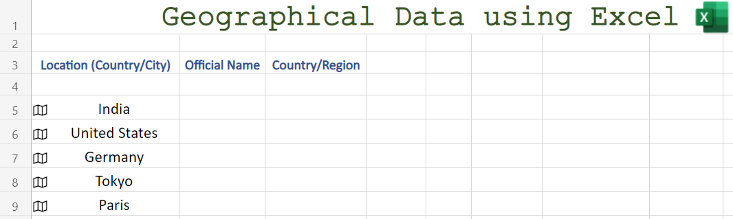 Converted to Geography in Excel