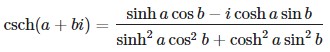 csch formula