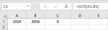 gcd result