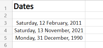 General Date Formatting in Excel