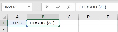 hex2dec formula