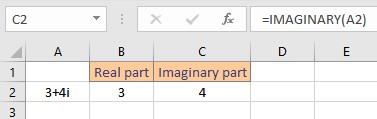 Basic Mathematical Operations on Complex Numbers in Excel