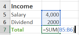 income sum