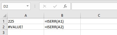 IS Functions in Excel