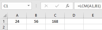 lcm result