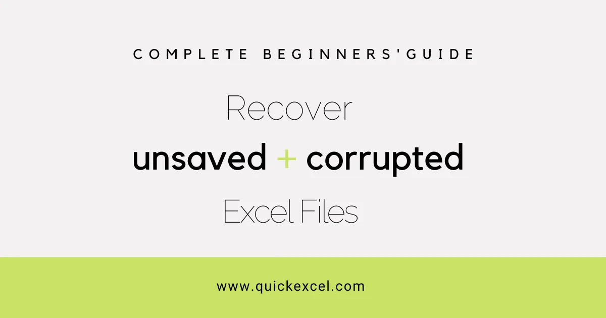 recover unsaved and corrupted files in