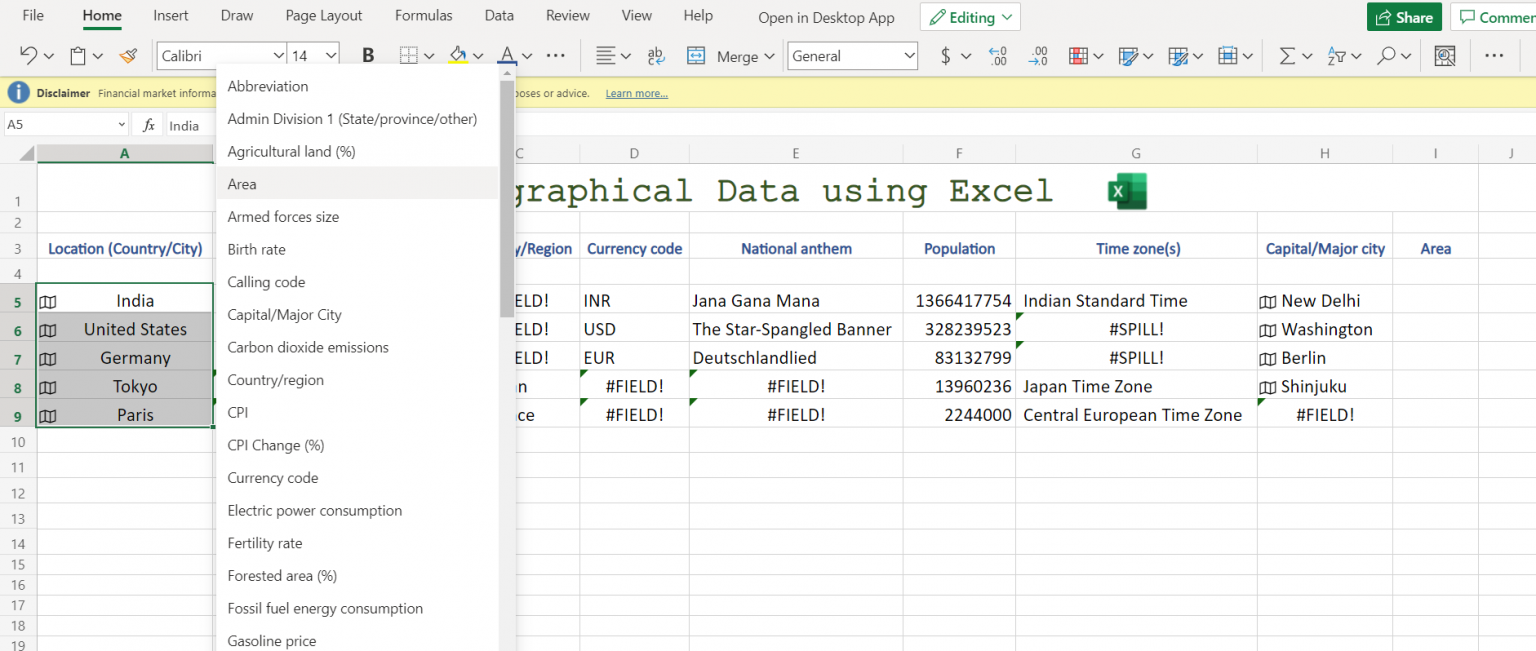 How to Pull Geographical Data (County/City) in Excel? QuickExcel