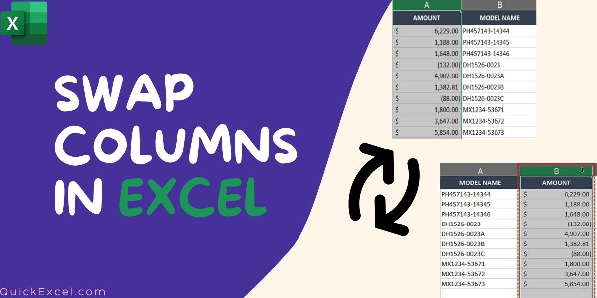 How To Swap Multiple Columns In Excel