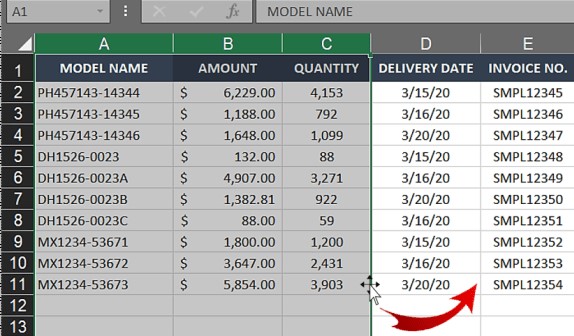 Swapping multiple columns in Excel