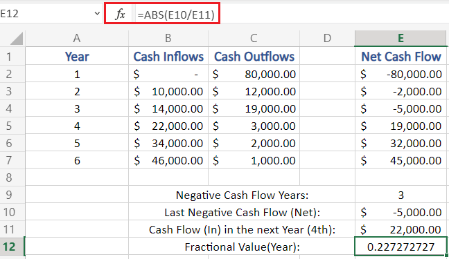 Calculate Year Fractional Value in Excel